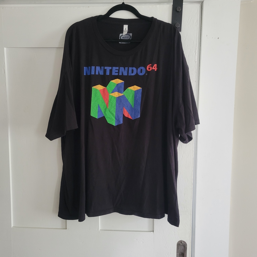 Nintendo Black T-Shirt with Multicolor Logo